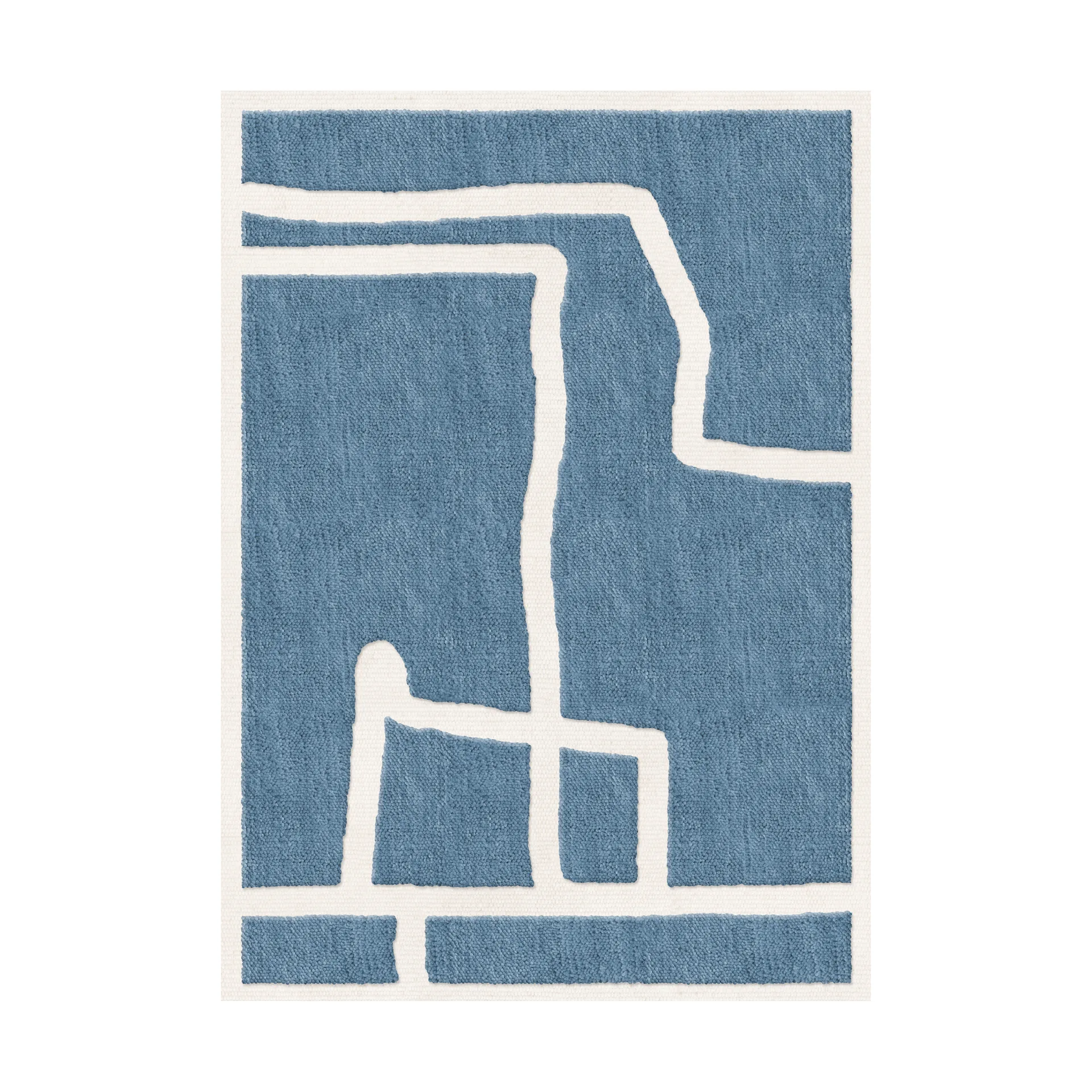 Layered Gotland Klint tapis en laine Cornflower blue cm