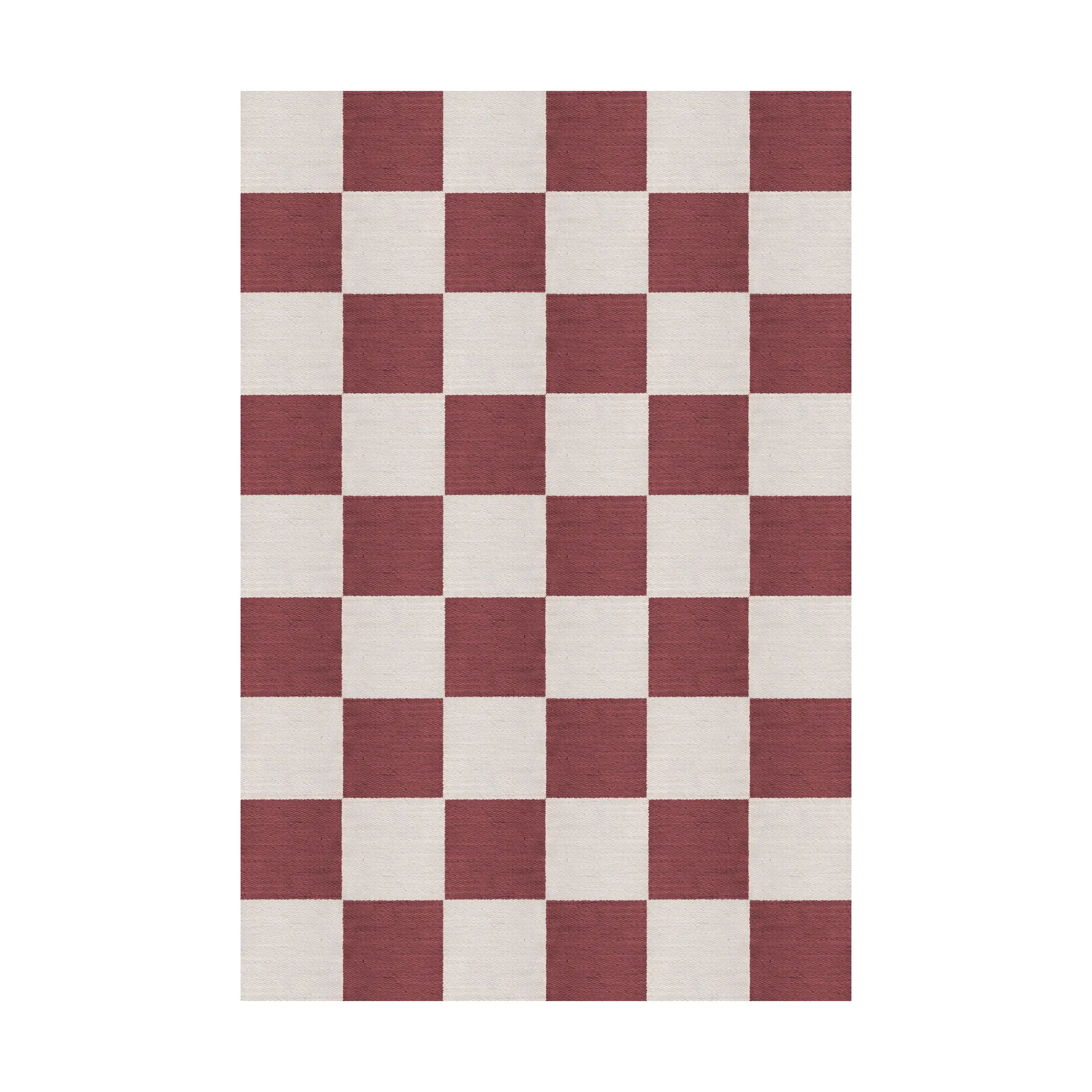 Layered Tapis en laine Chess Burgundy, cm