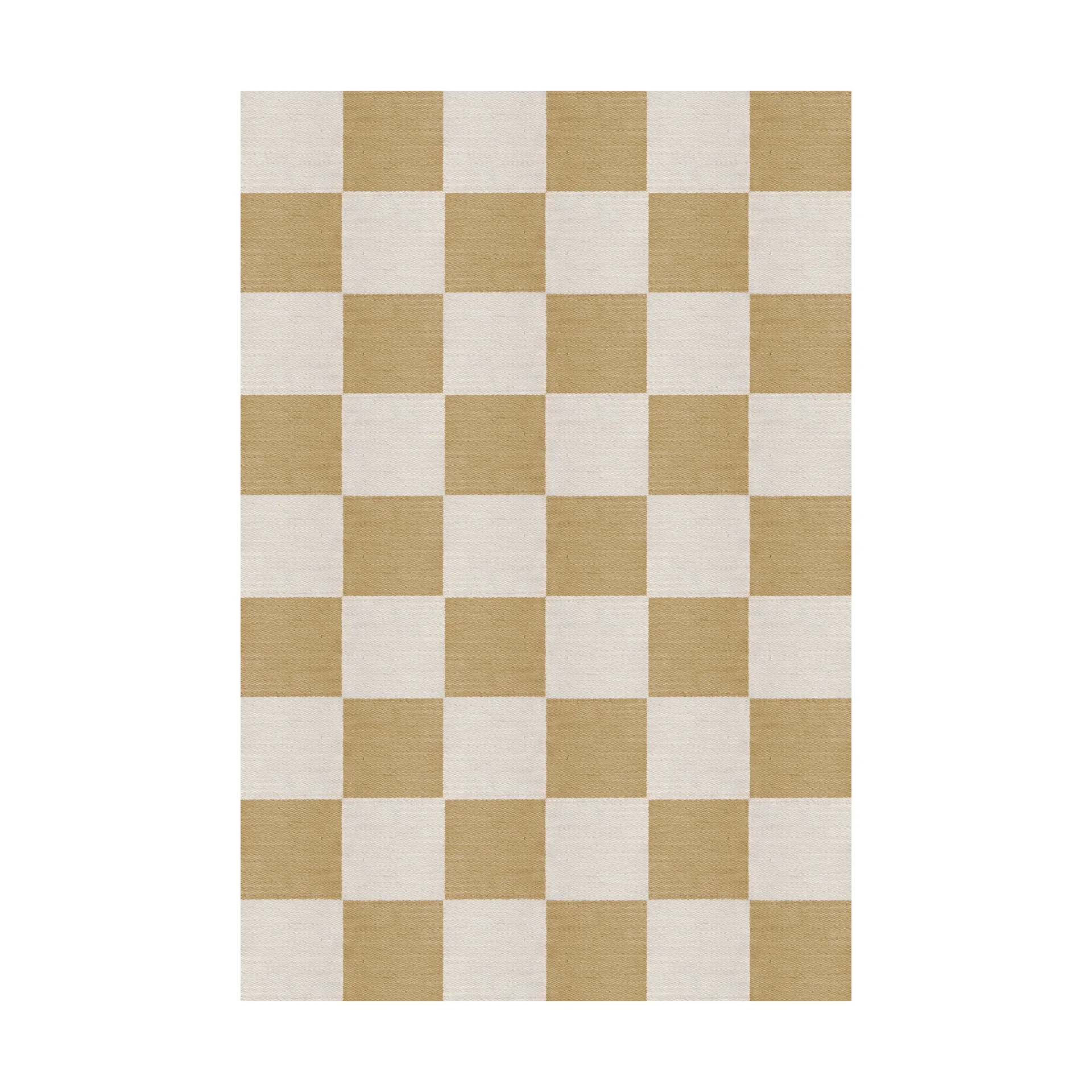 Layered Tapis en laine Chess Harvest yellow, cm