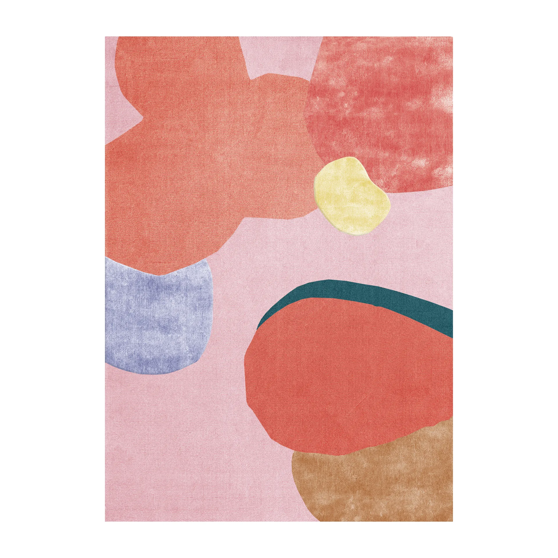 Layered Tapis en laine Flower Field cm Pink