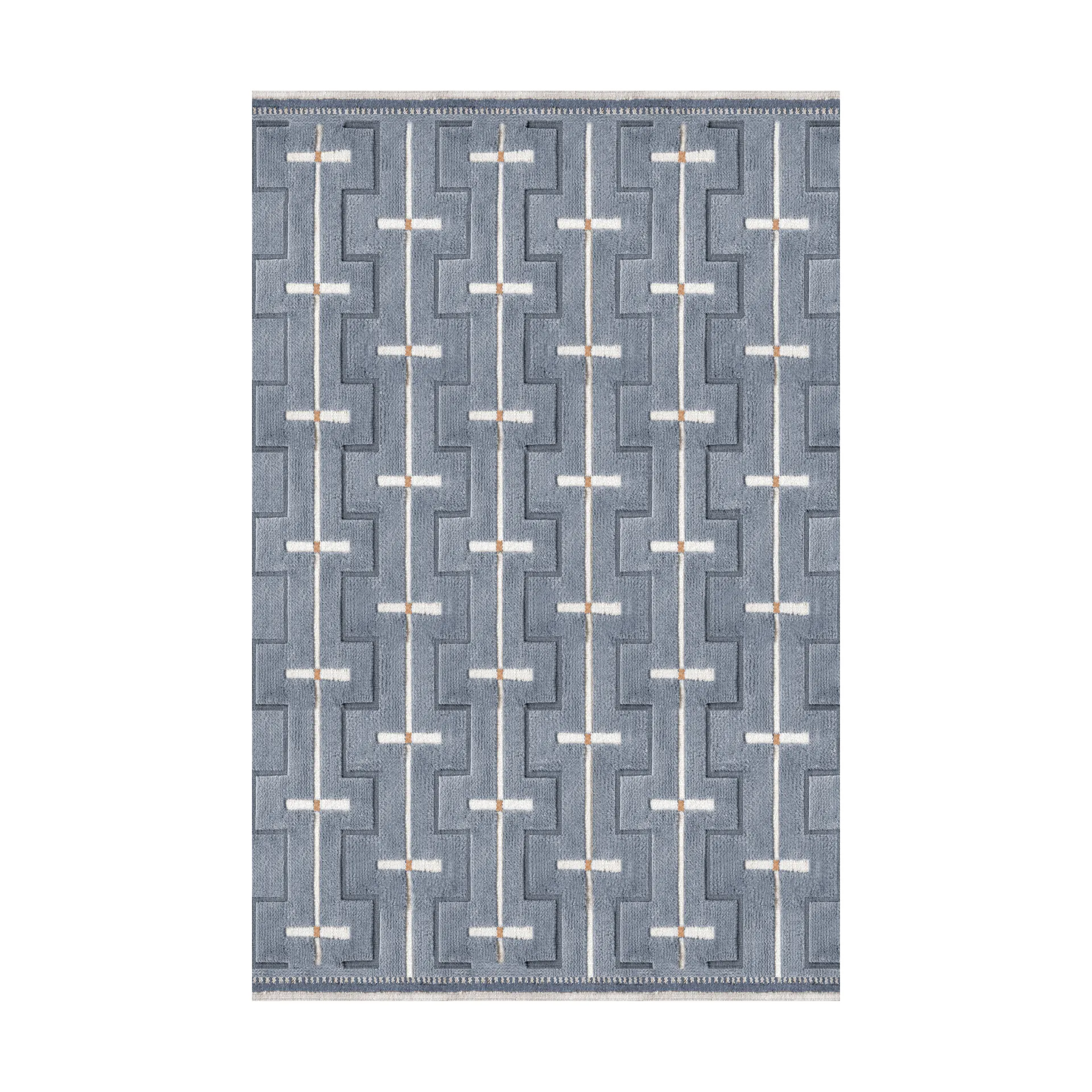 Layered Tapis en laine Johanna Blue sky, cm