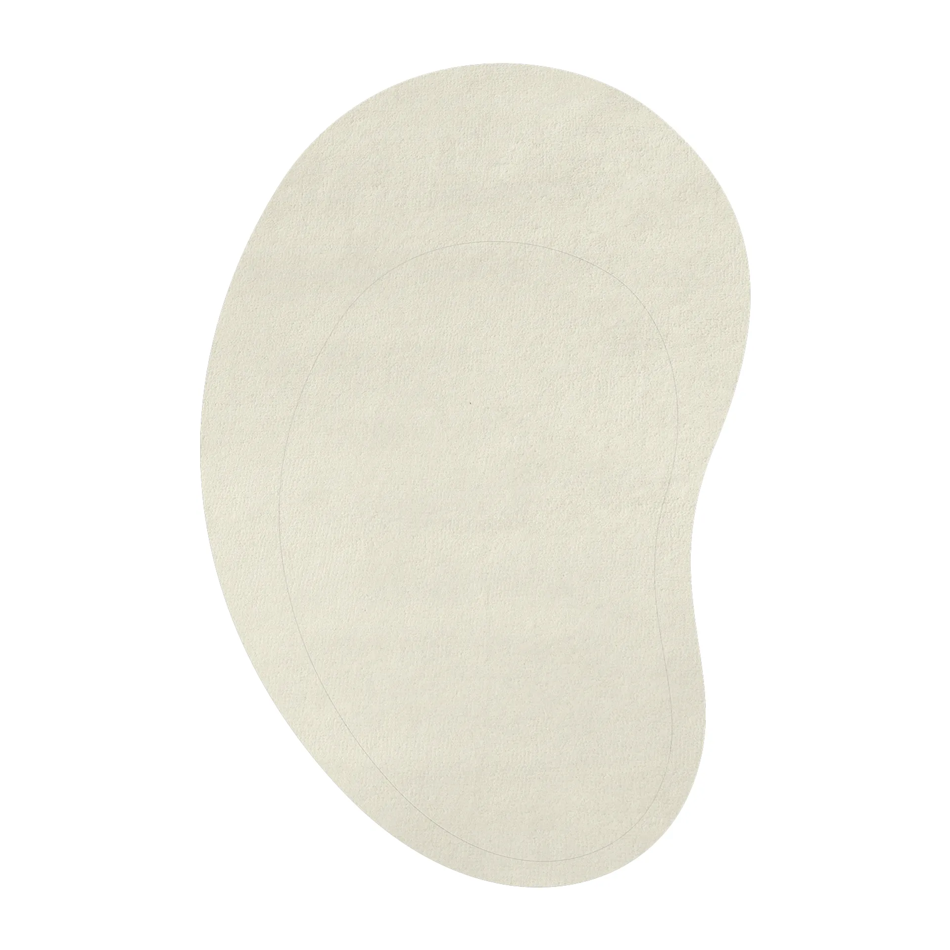Layered Tapis en laine Residue cm Bone White