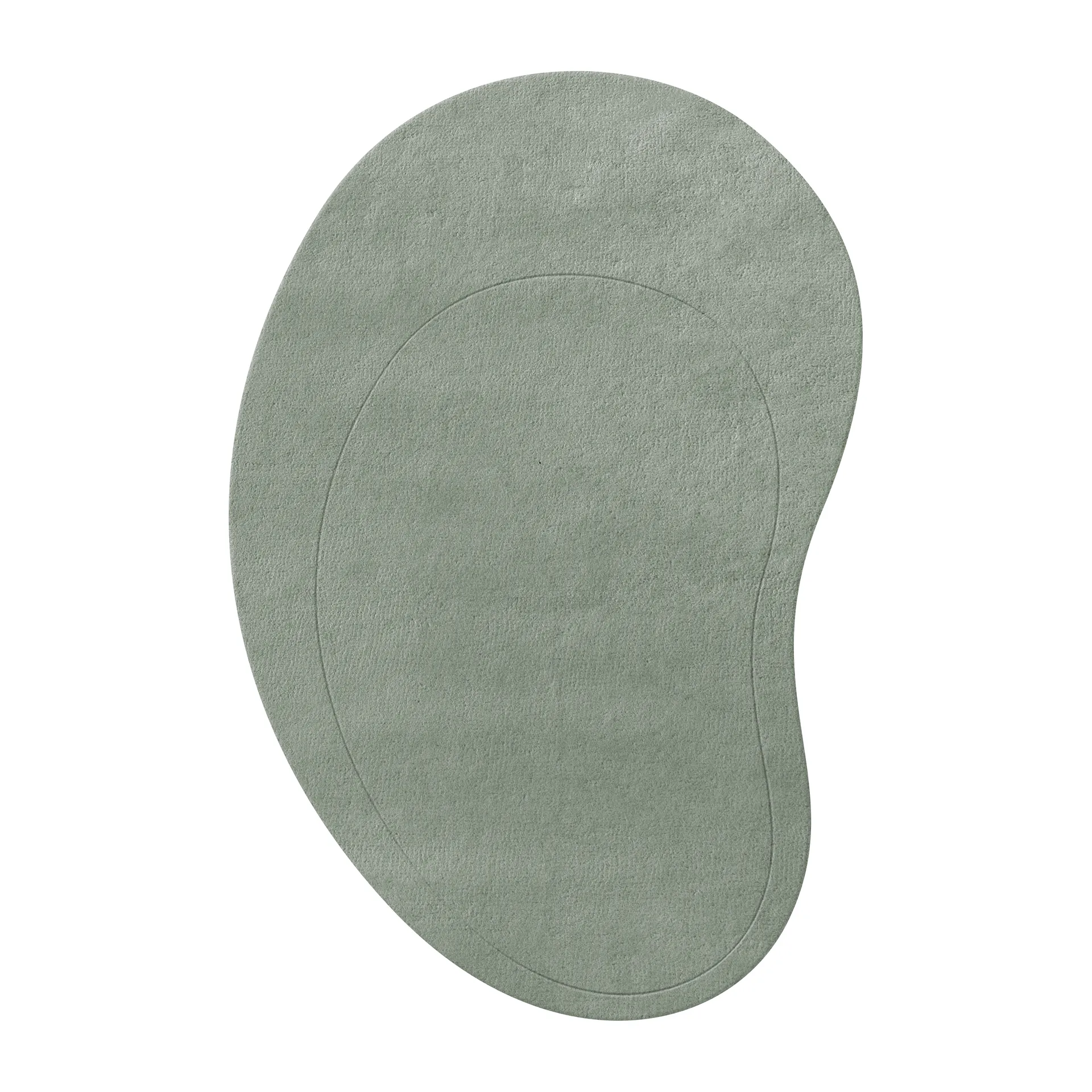 Layered Tapis en laine Residue Sage, cm