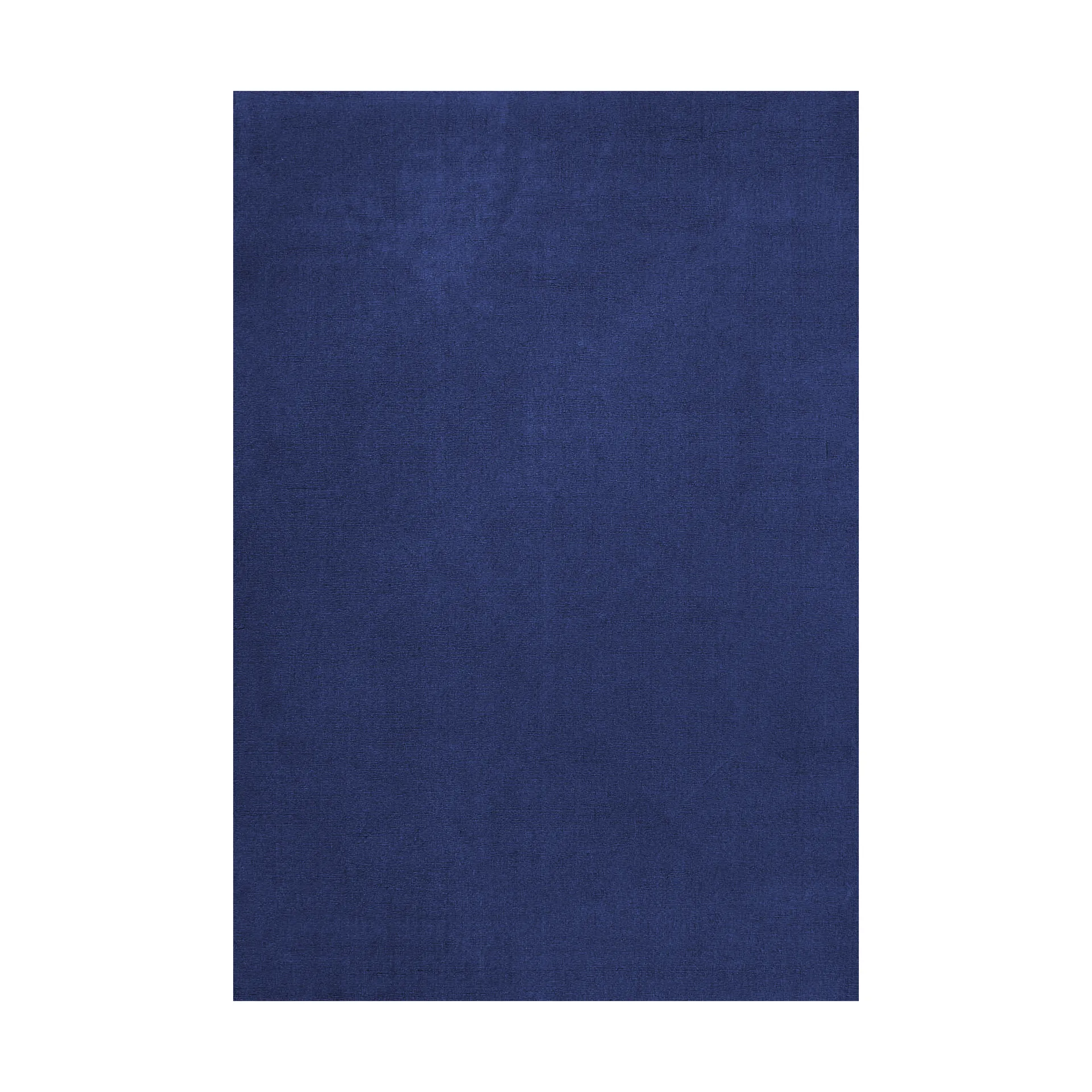 Layered Tapis en laine Solid Wool Bleu foncé, cm