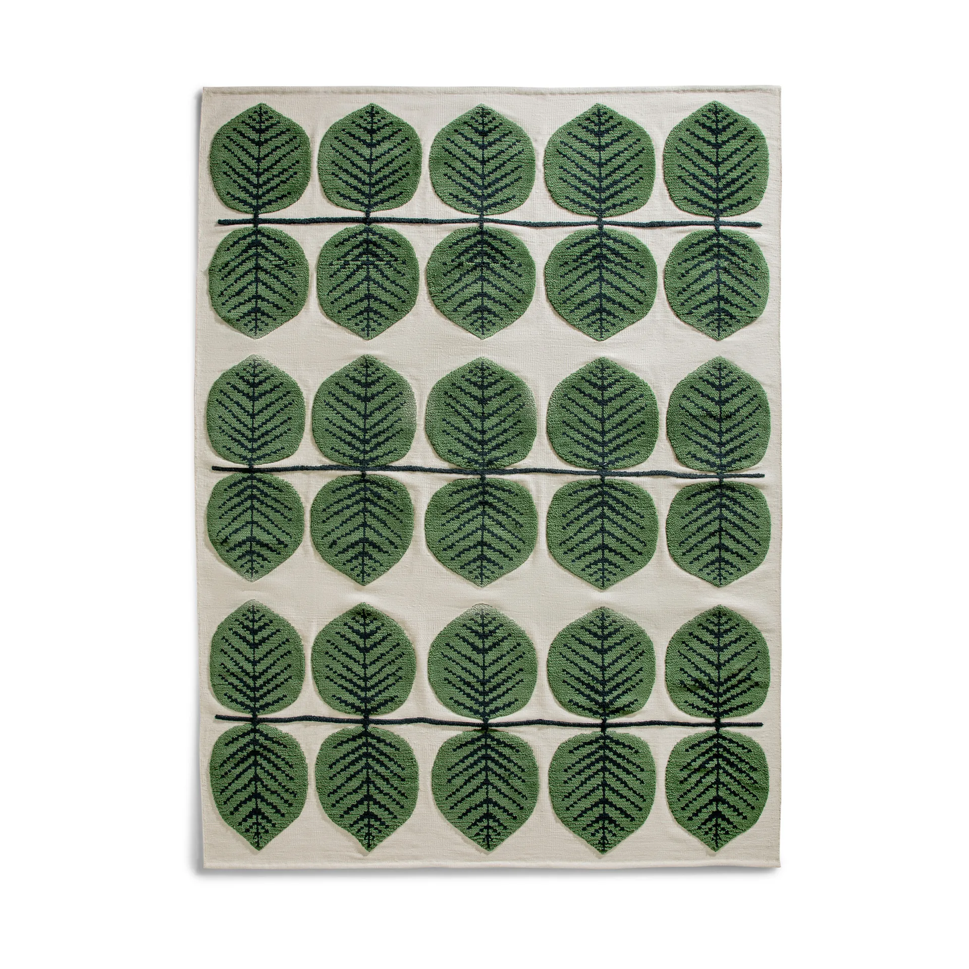 Layered Tapis en laine Stig Lindberg Berså Birch Green, cm