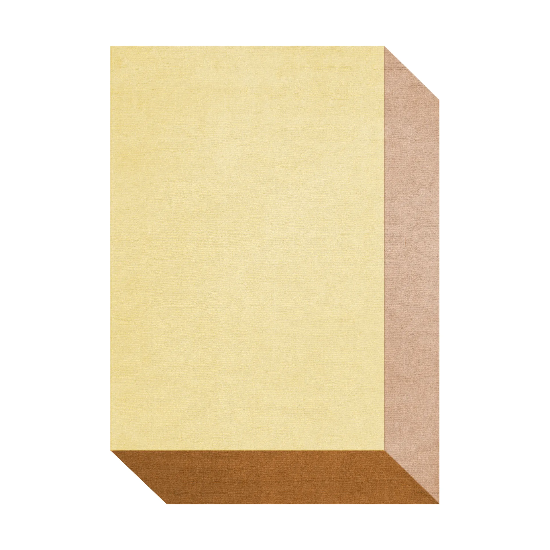 Layered Tapis en laine Teklan Box Yellows, cm