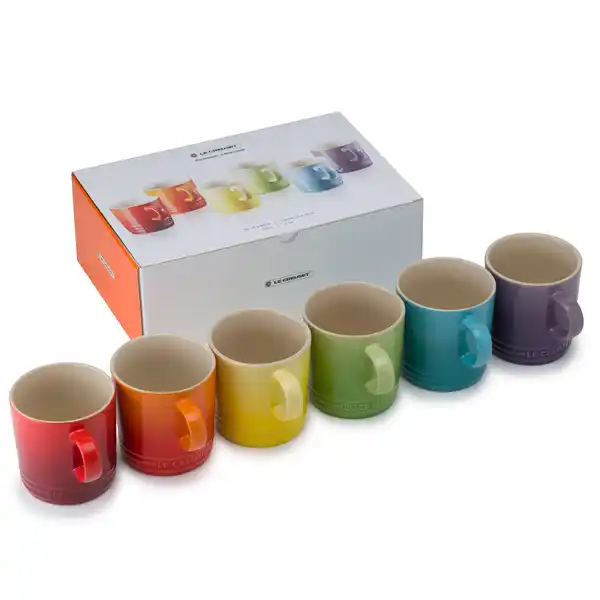 Le Creuset gåvoset mugg 35 cl 6-pack, Rainbow