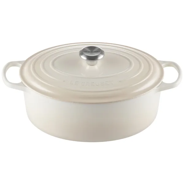Le Creuset Signature oval gryta 6,3 l, Meringue