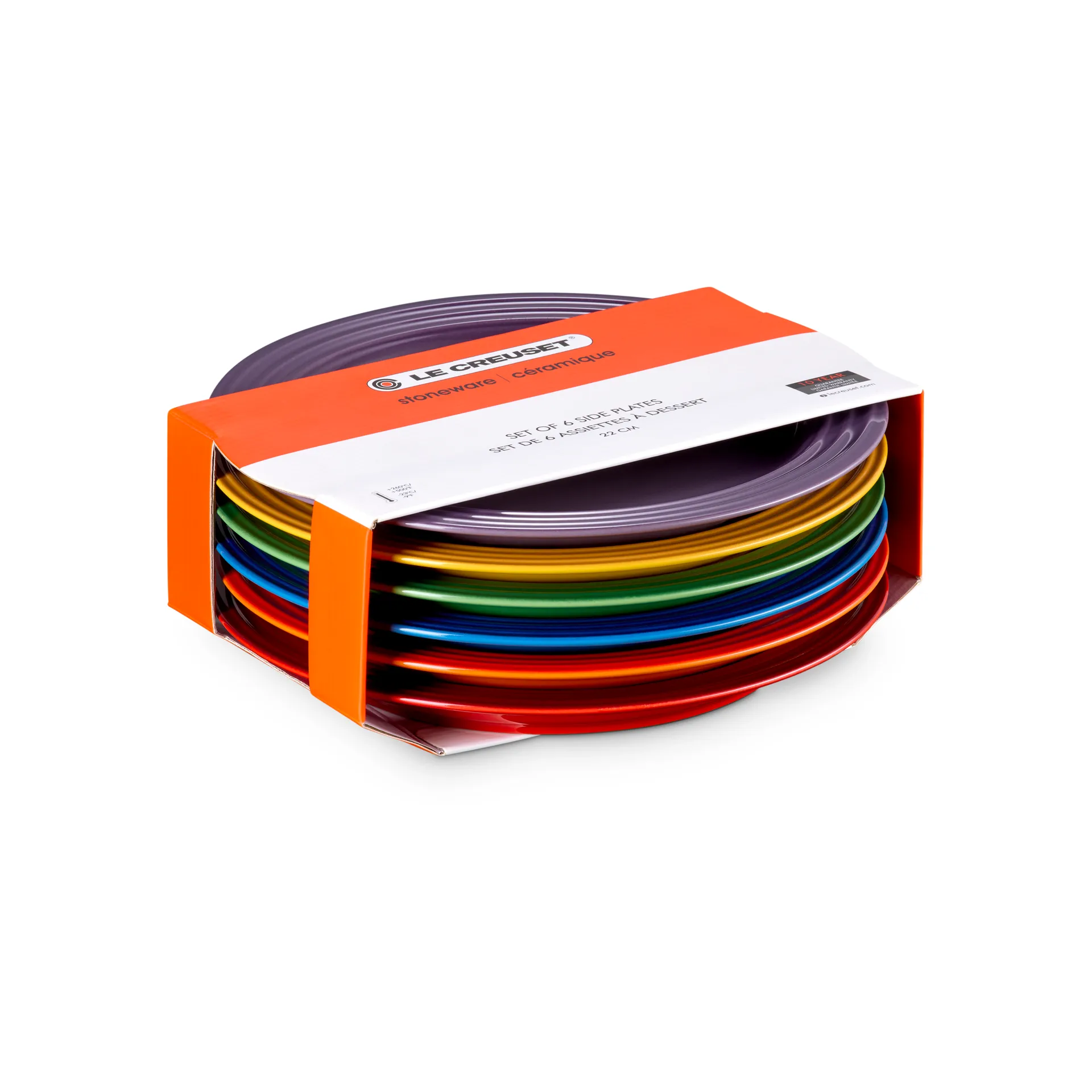Le Creuset Signature stengods frukosttallrik 6-delar Rainbow