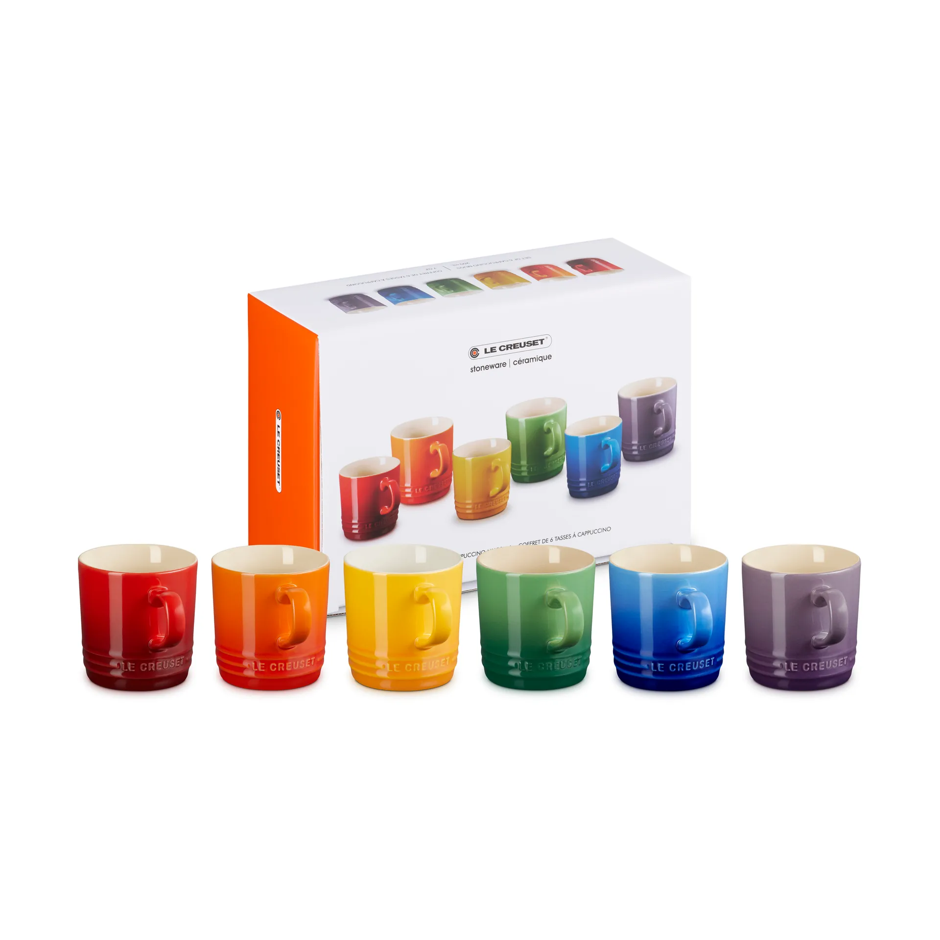 Le Creuset Signature stengods kaffemugg 6-delar Rainbow