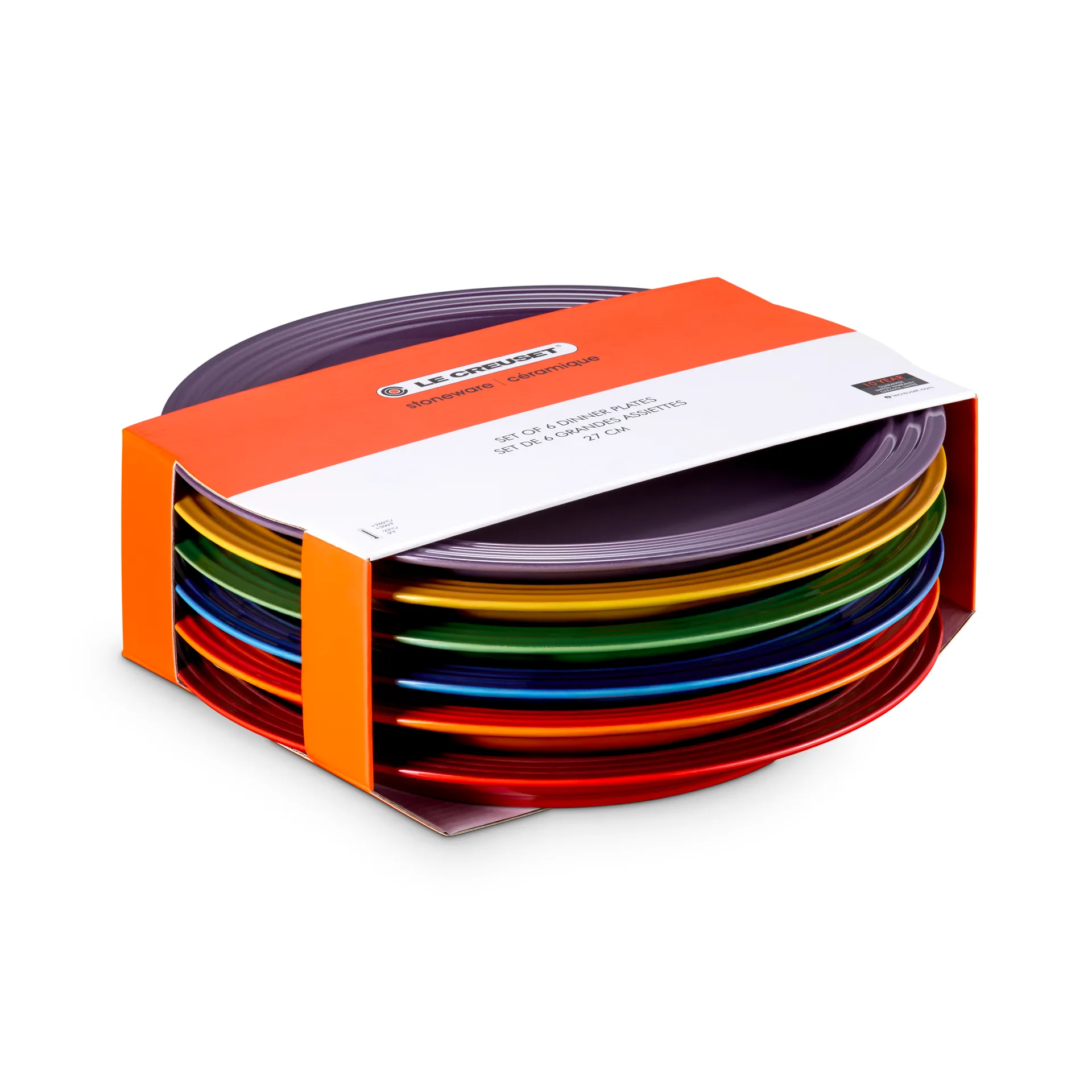 Le Creuset Signature stengods middagstallrik 6-delar Rainbow