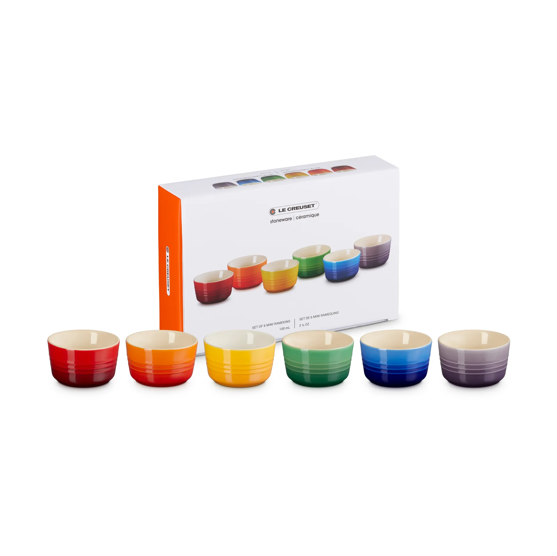 Le Creuset Signature stengods miniramekin 6-delar Rainbow