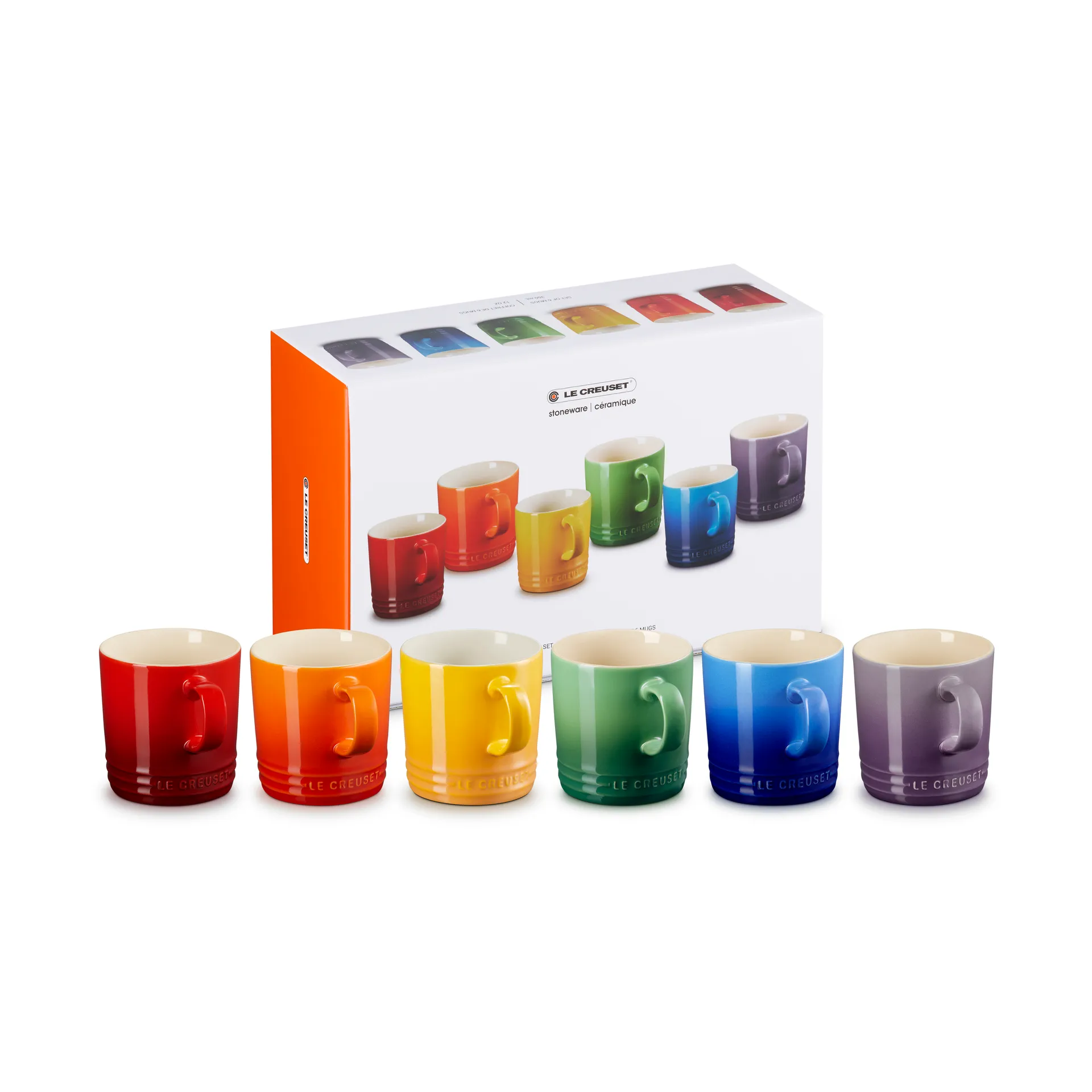 Le Creuset Signature stengods mugg 6-delar Rainbow