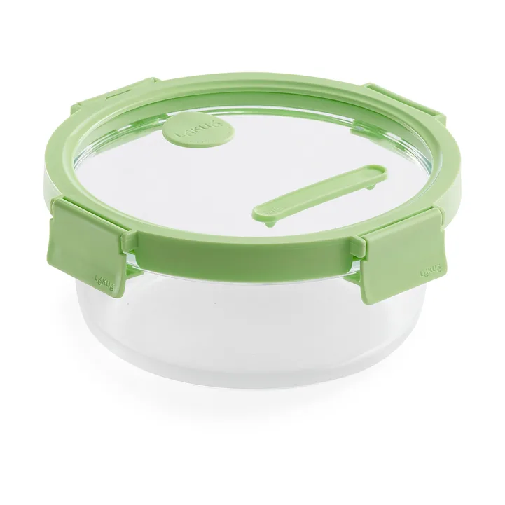 Lékué Boîte à lunch ronde en verre Lékué 0,95 L Vert