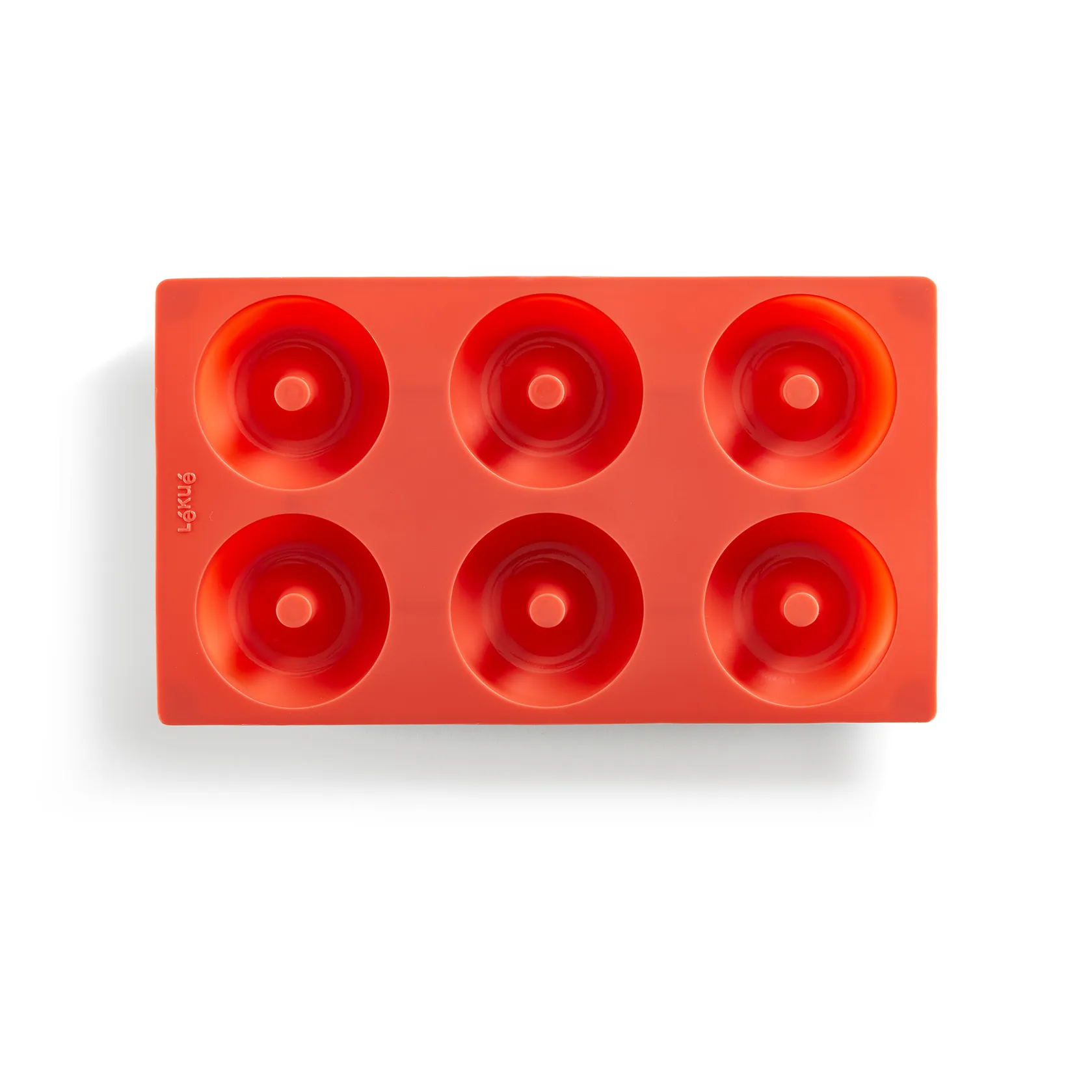 Lékué Lékué donutsform silikone 6 stk Rød