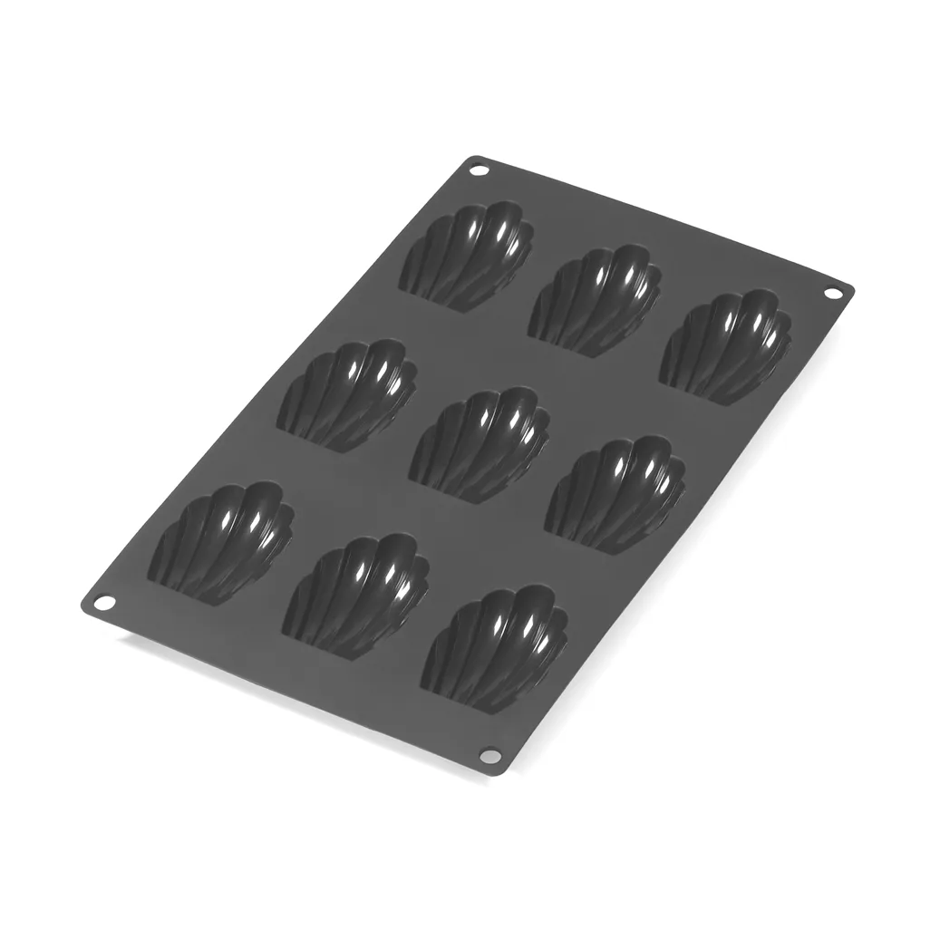 Lékué Lékué madeleineform silikone 9 stk Sort