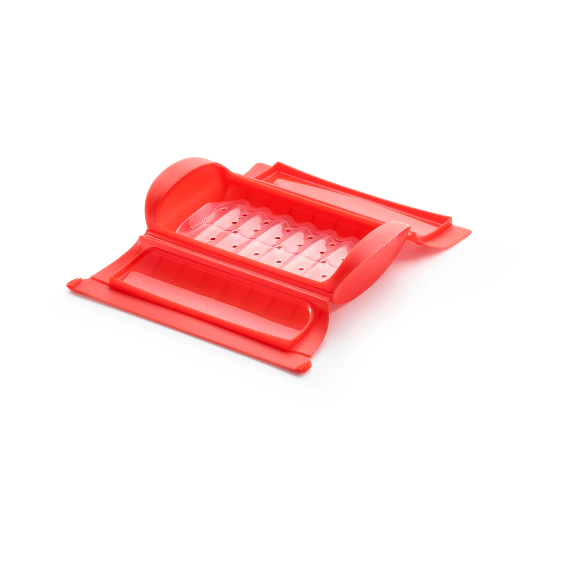 Lékué Plateau cuiseur vapeur micro-ondes Lékué 1-2 portions Rouge