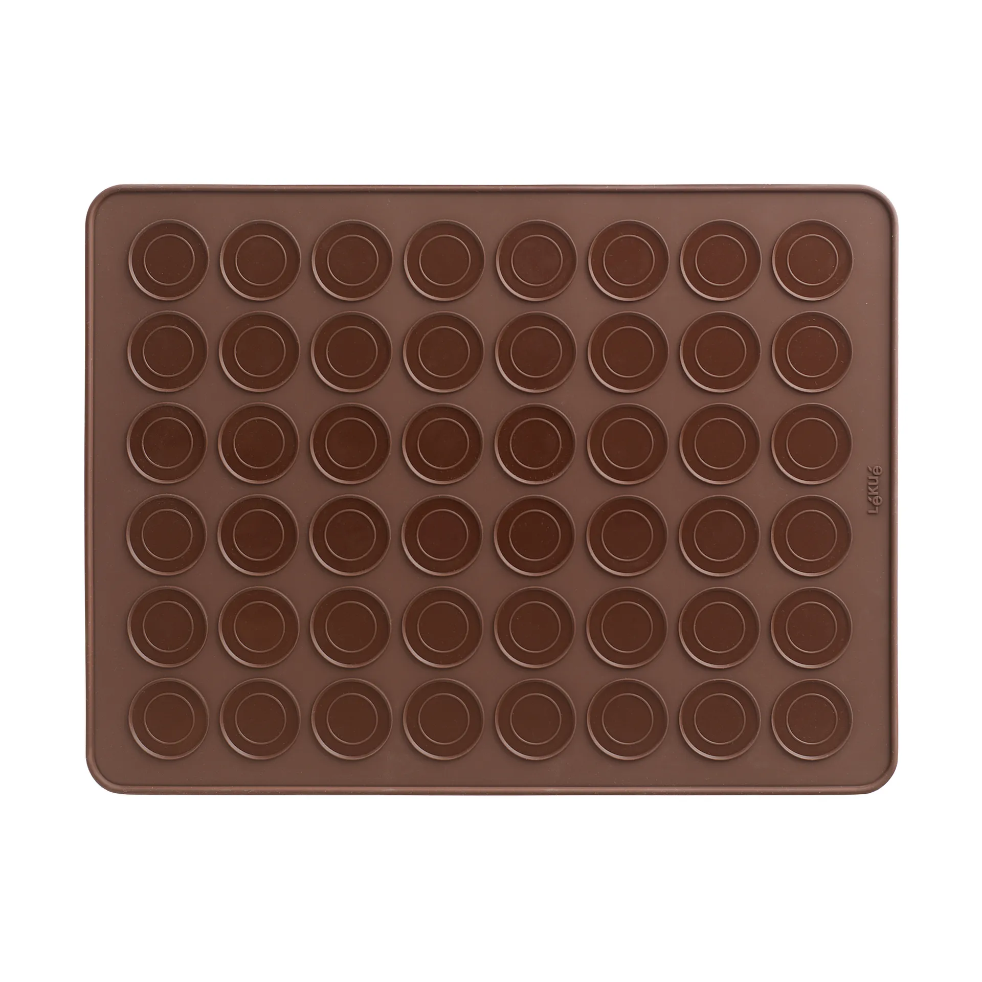 Lékué Tapis de cuisson en silicone pour macarons Lékué Marron