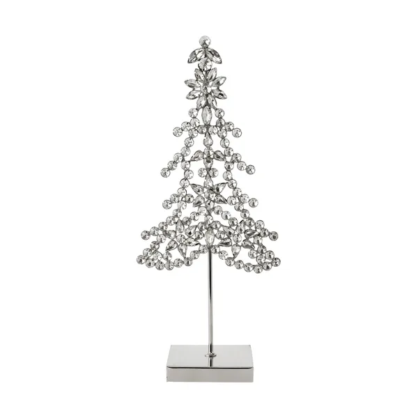 Ada tree dekorationsdetalj, Silverfärgad, 14x8x32 cm