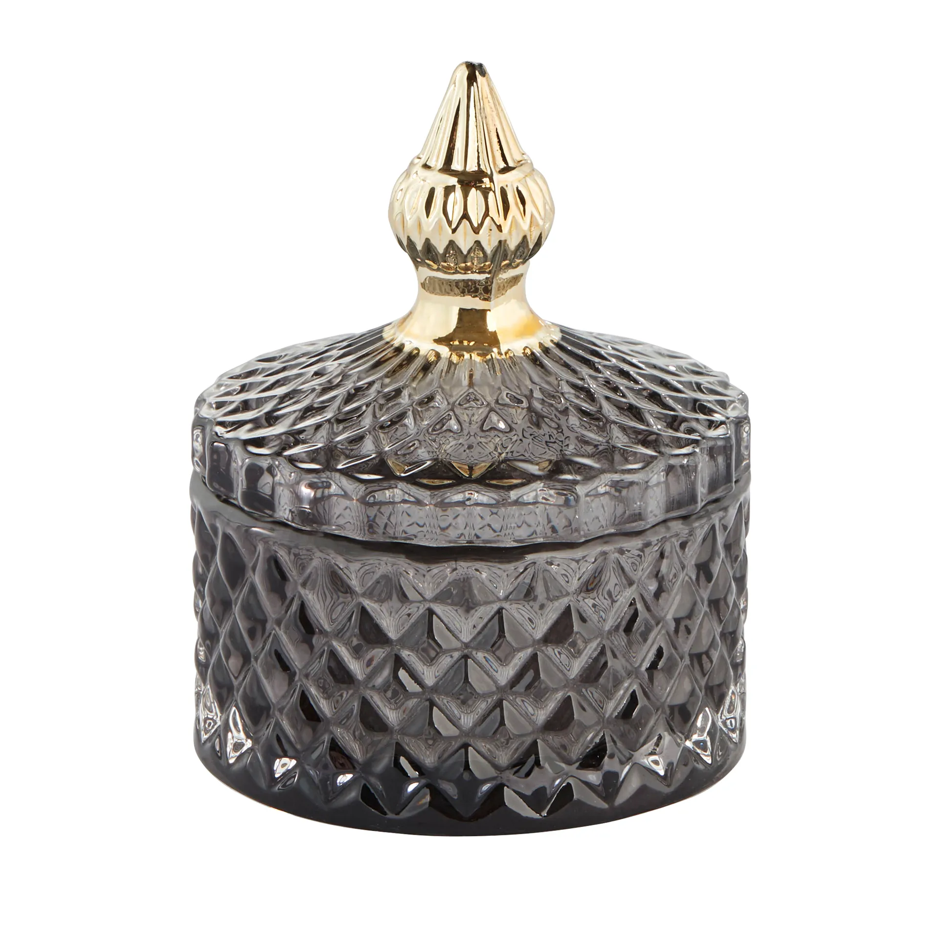 Lene Bjerre Bocal avec couvercle Miya Ø8,5cm Gris foncé