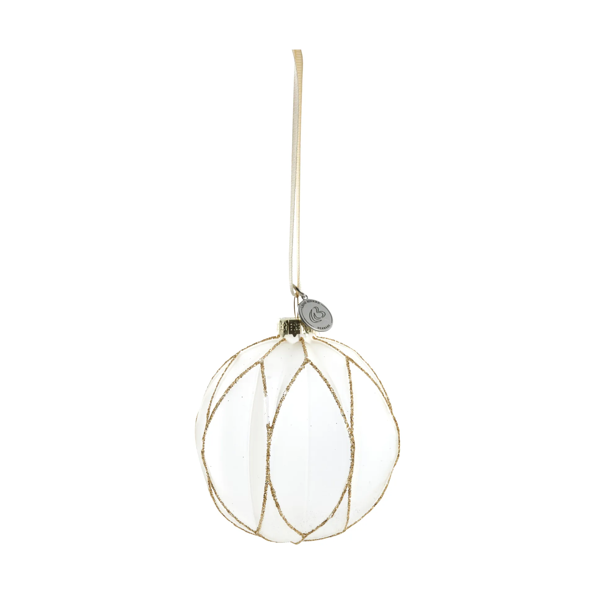 Lene Bjerre Boule de Noël Navina Ø8 cm White-Light gold