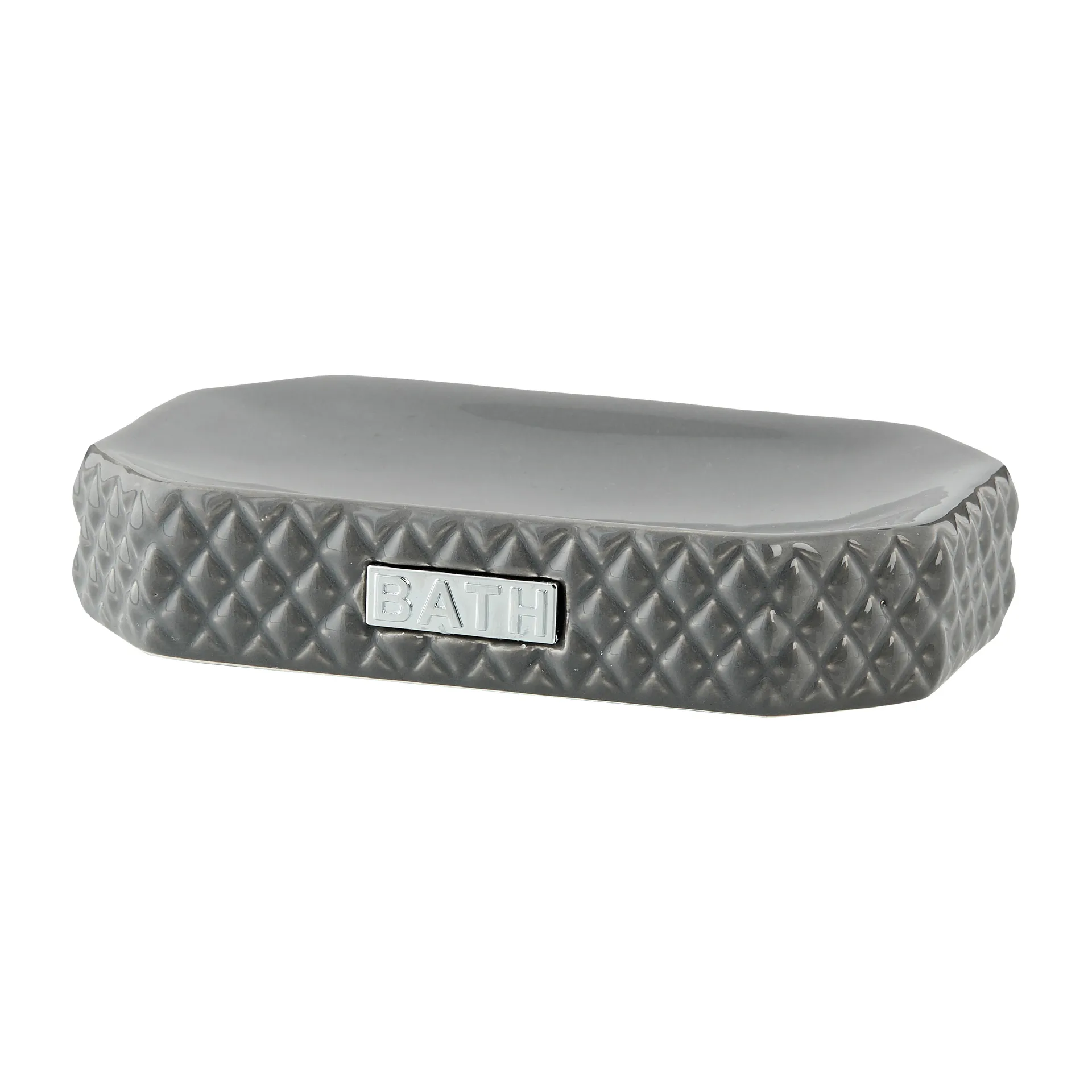 Lene Bjerre Porte-savon Marion 13,5x9 cm Monument grey-silver