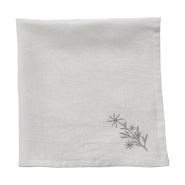 Starlia tygservett, Vit-silver, 45x45 cm