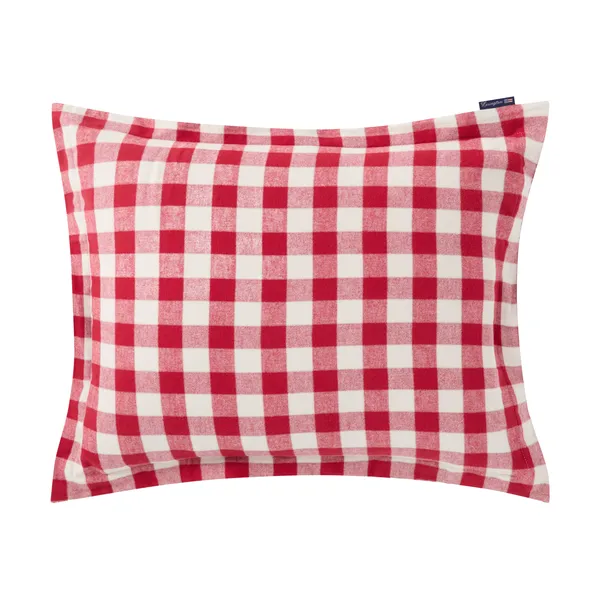 Checked Cotton Flannel örngott 50x60 cm, Red-light