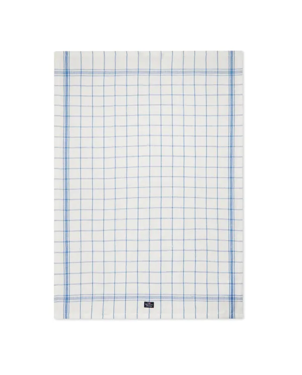 Checked kökshandduk 50x70 cm, Vit