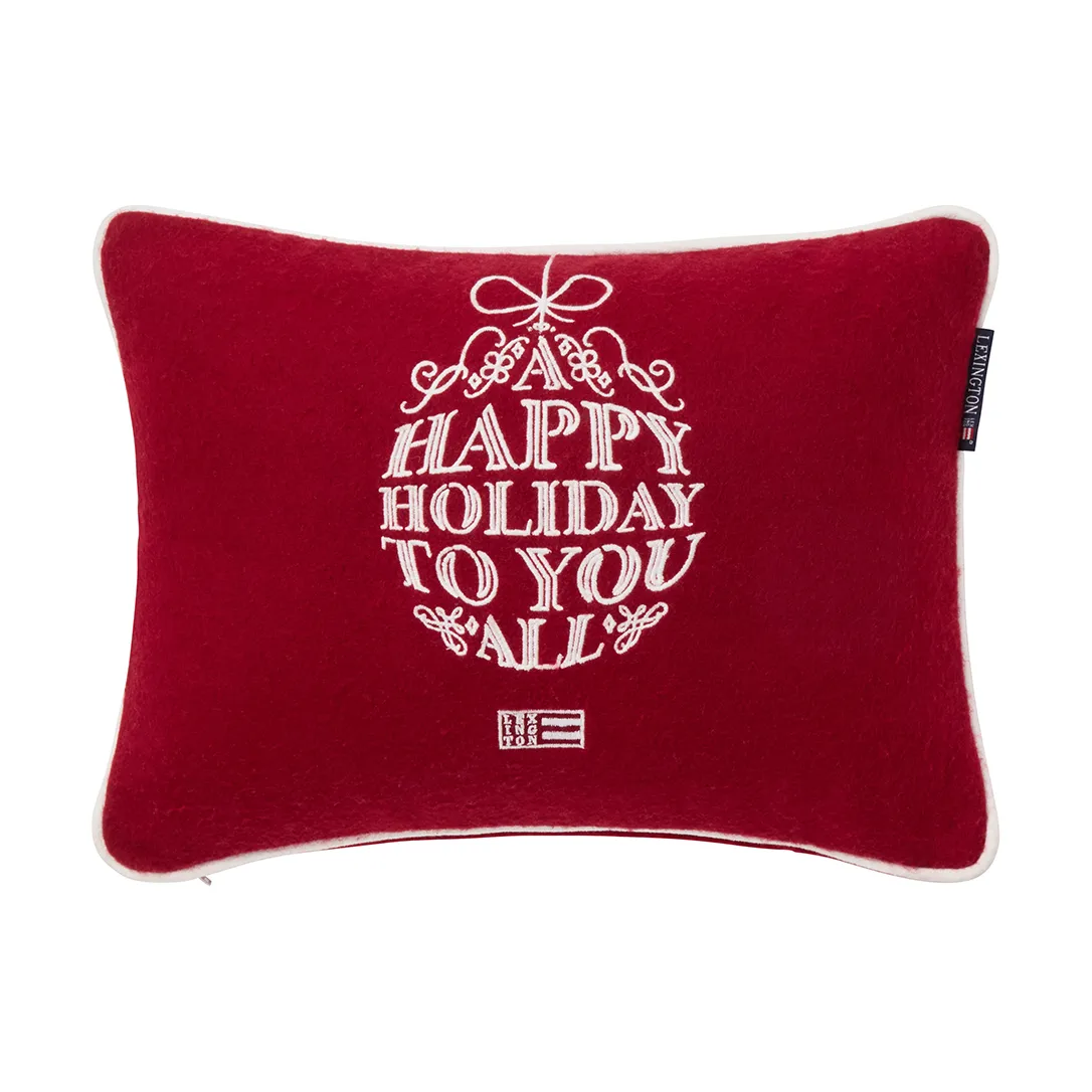 Lexington Coussin Ornament mélange laine cm Red-white