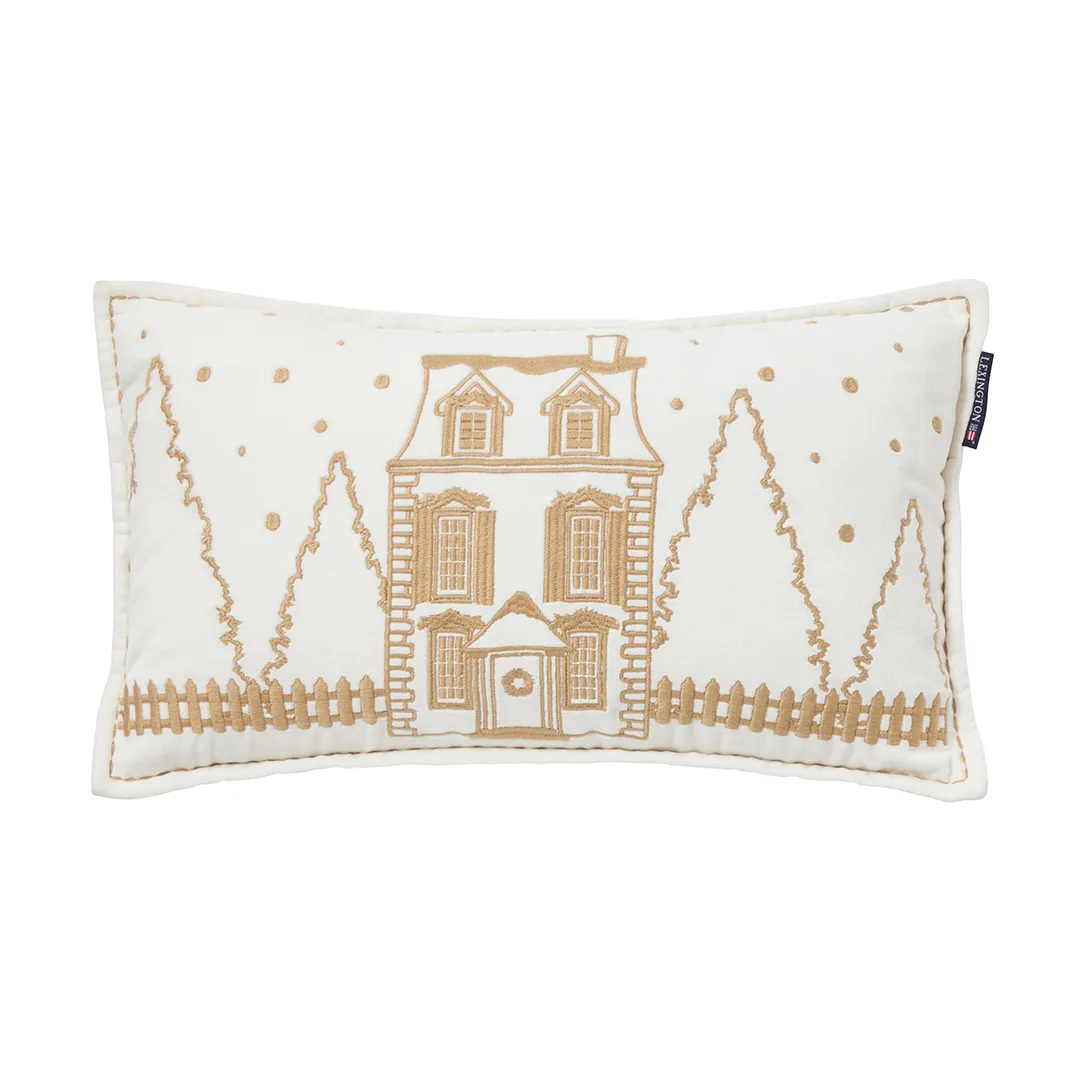 Lexington Coussin Winter House éco. coton velours cm White-Light beige