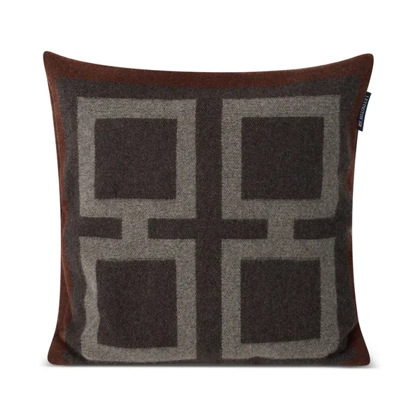 Graphic Recycled Wool kuddfodral 50x50 cm, Dark gray-white