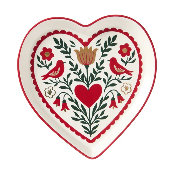 Heart serveringsfat, Multi, 13x13x1,6 cm