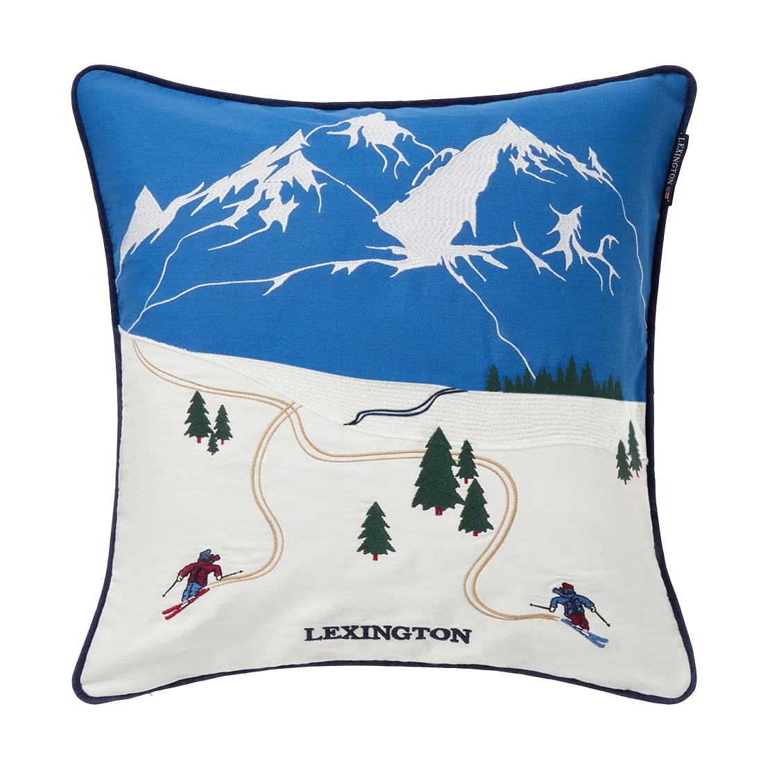 Lexington Housse de coussin Down hill éco. coton twill cm Blue-White
