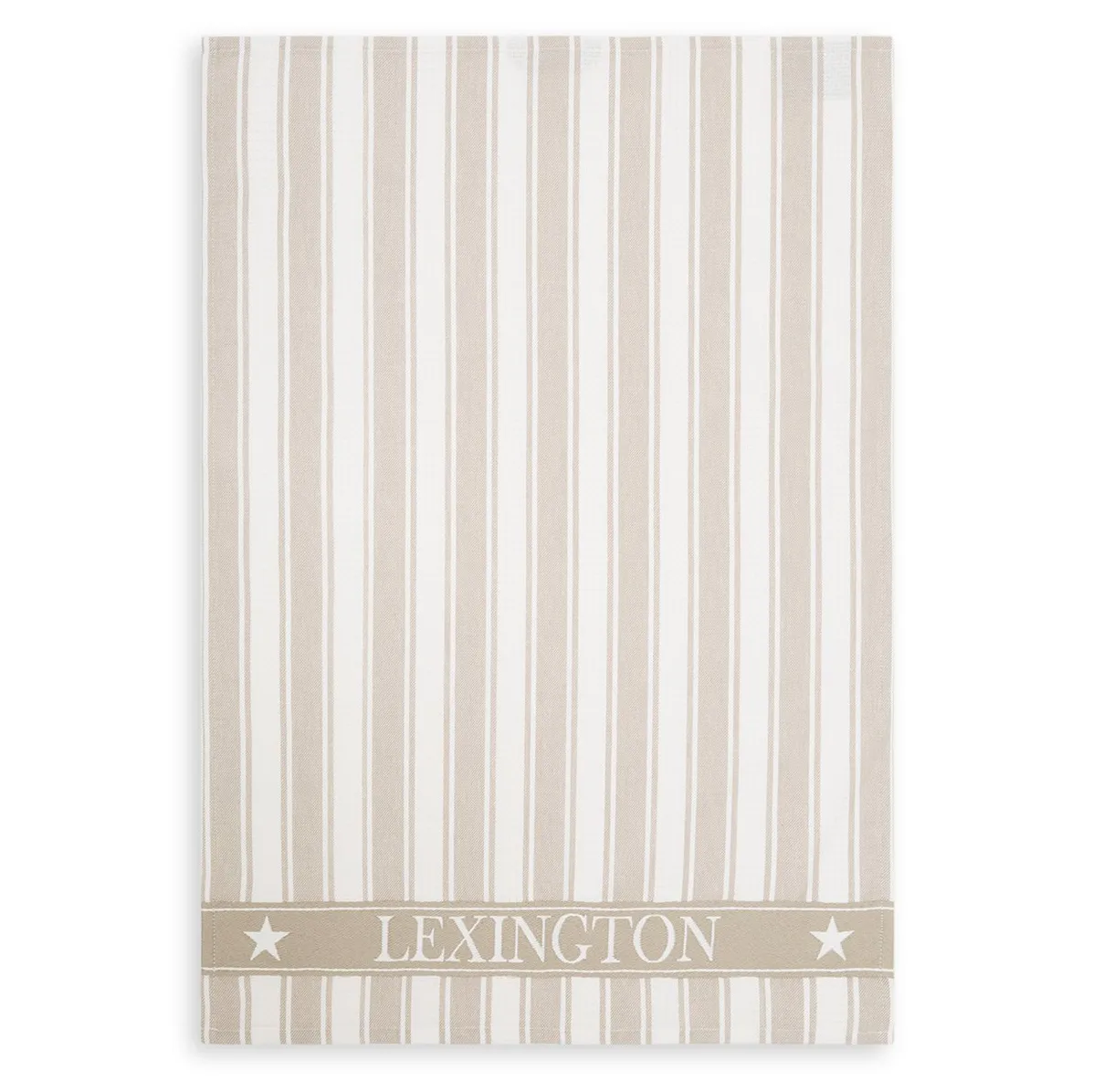 Lexington Icons Waffle Striped viskestykke 50x70 cm Beige/White
