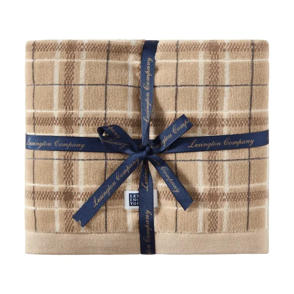 Lexington checked handduk 2-pack, Beige