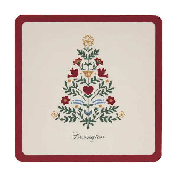 Lexington laminerade glasunderlägg, Red-light beige, 9x9 cm, 4-pack