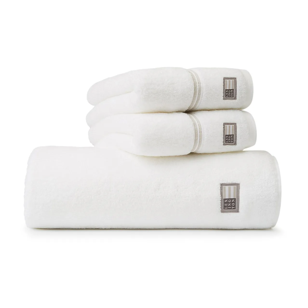 Lexington Serviette Lexington Hotel cm Blanc-beige — vue 3