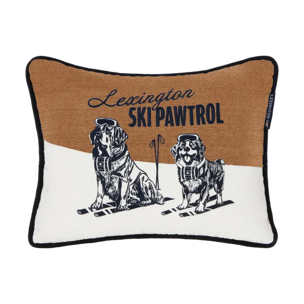 Skipawtrol dekorationskudde, Beige-white-navy, 40x30 cm