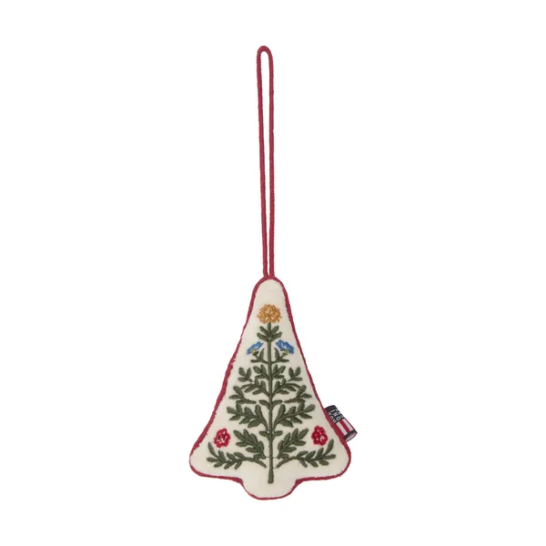 Tree ekologisk sammetsbomull julhänge, Multi, 9x13x3 cm