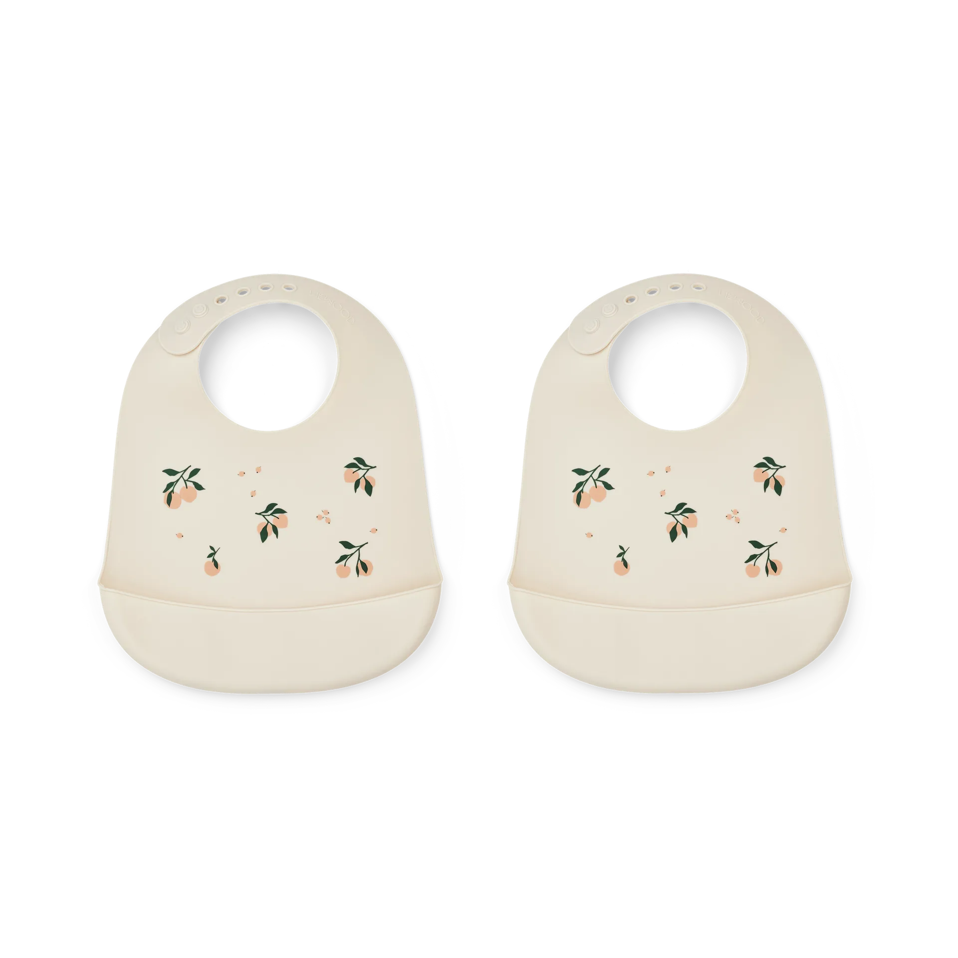 Liewood Bavoir en silicone Tilda Lot de 2 Peach-Sea shell mix