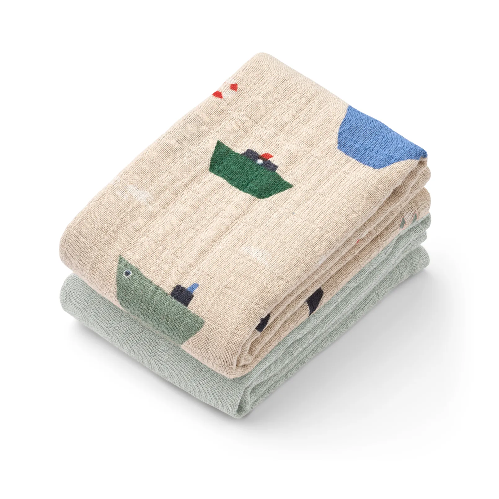 Liewood Couverture en mousseline Lewis Lot de 2 cm Sailing-dove blue mix