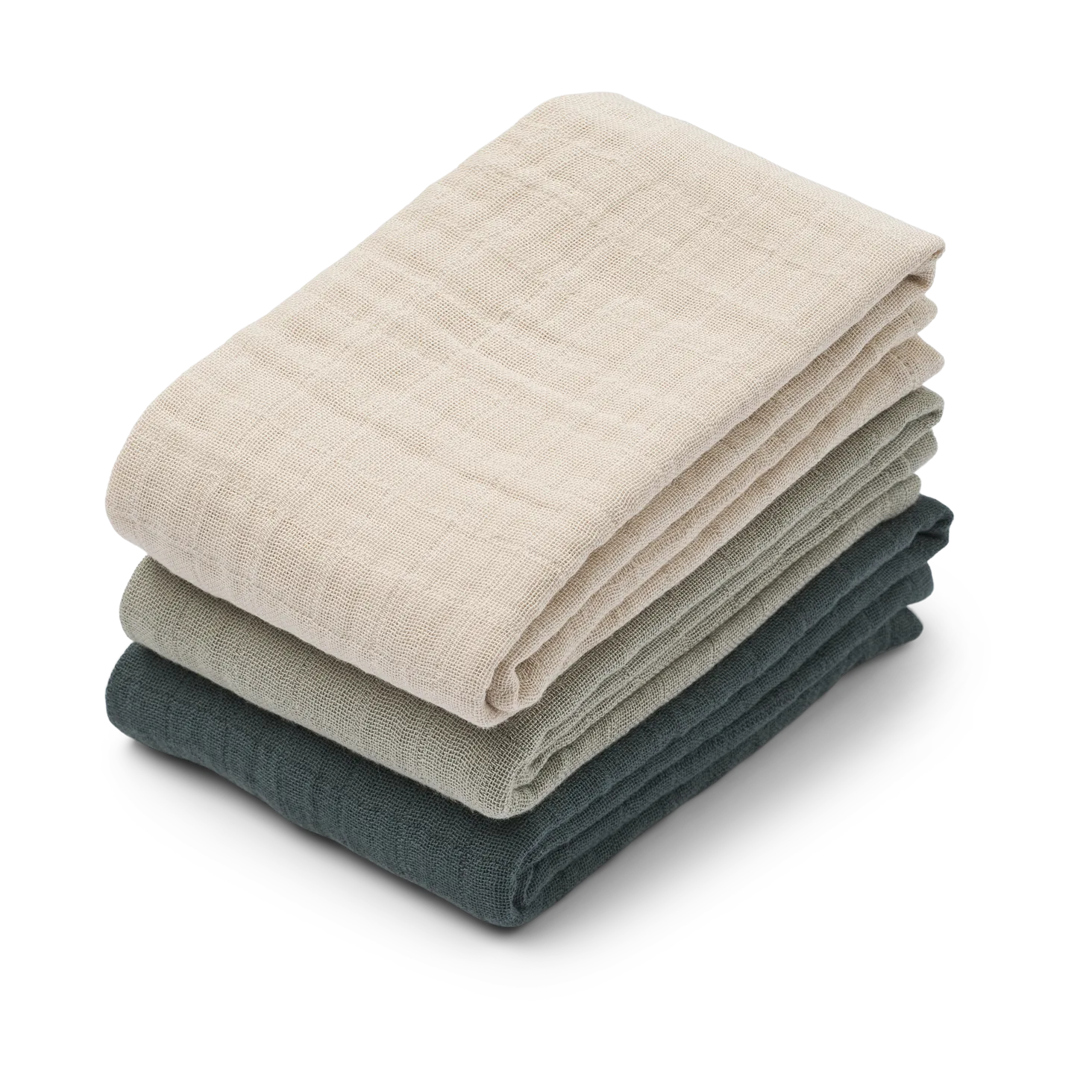 Liewood Couverture en mousseline Lewis Lot de 3 cm Dove blue mix