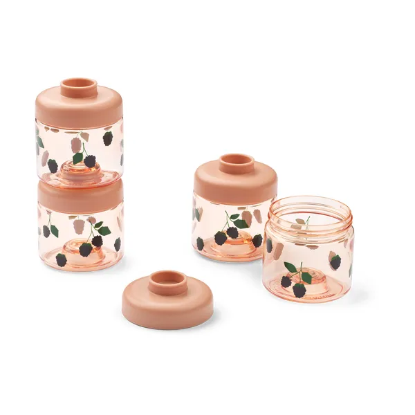 Dominique barnmatsburkar 100 ml 4-pack, Berry-Pale Tuscany