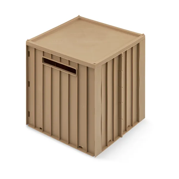 Elijah förvaringsbox med lock 31x31 cm, Oat