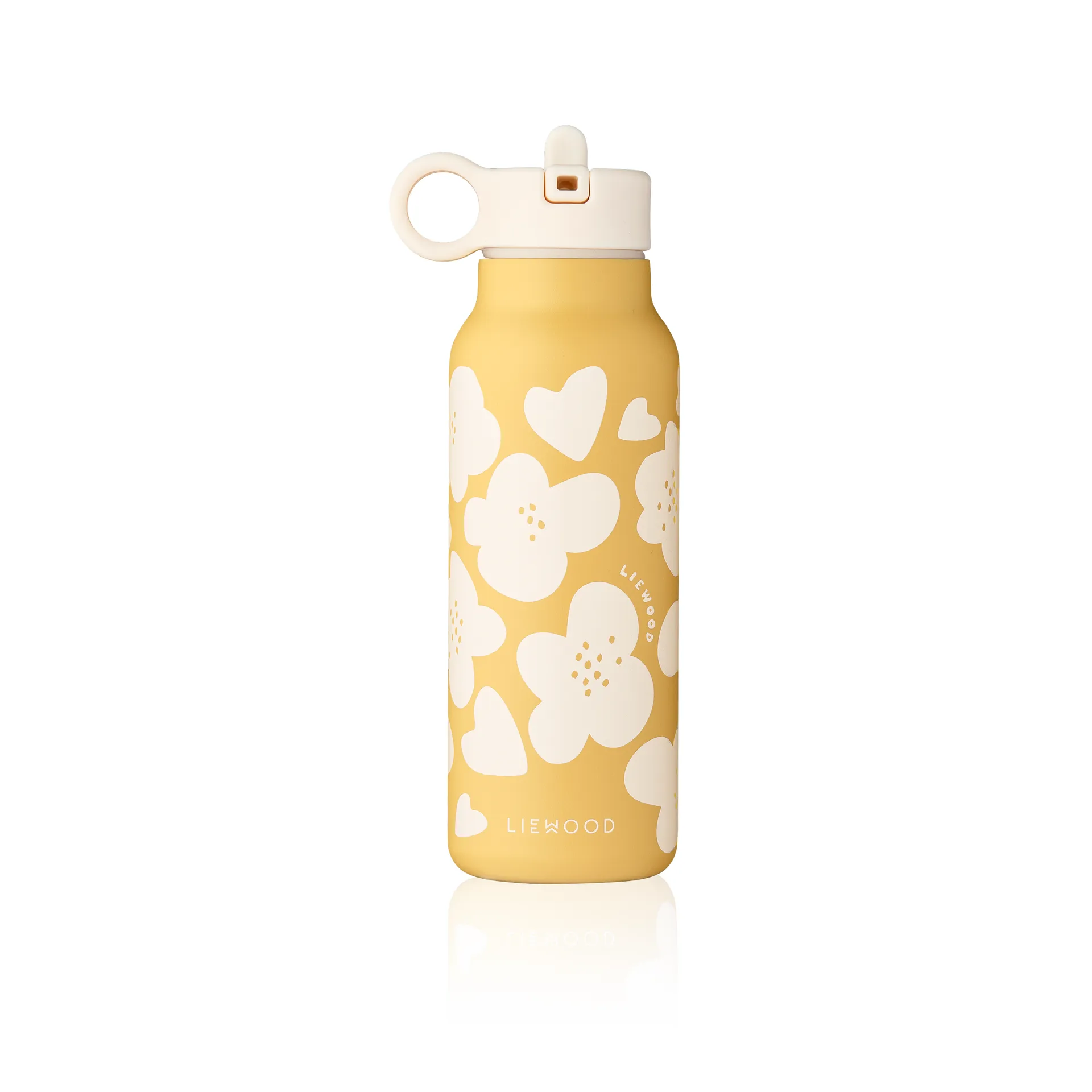 Liewood Falk Drikkeflaske - Rustfrit Stål - 350ml - Flower/Lemon Yellow