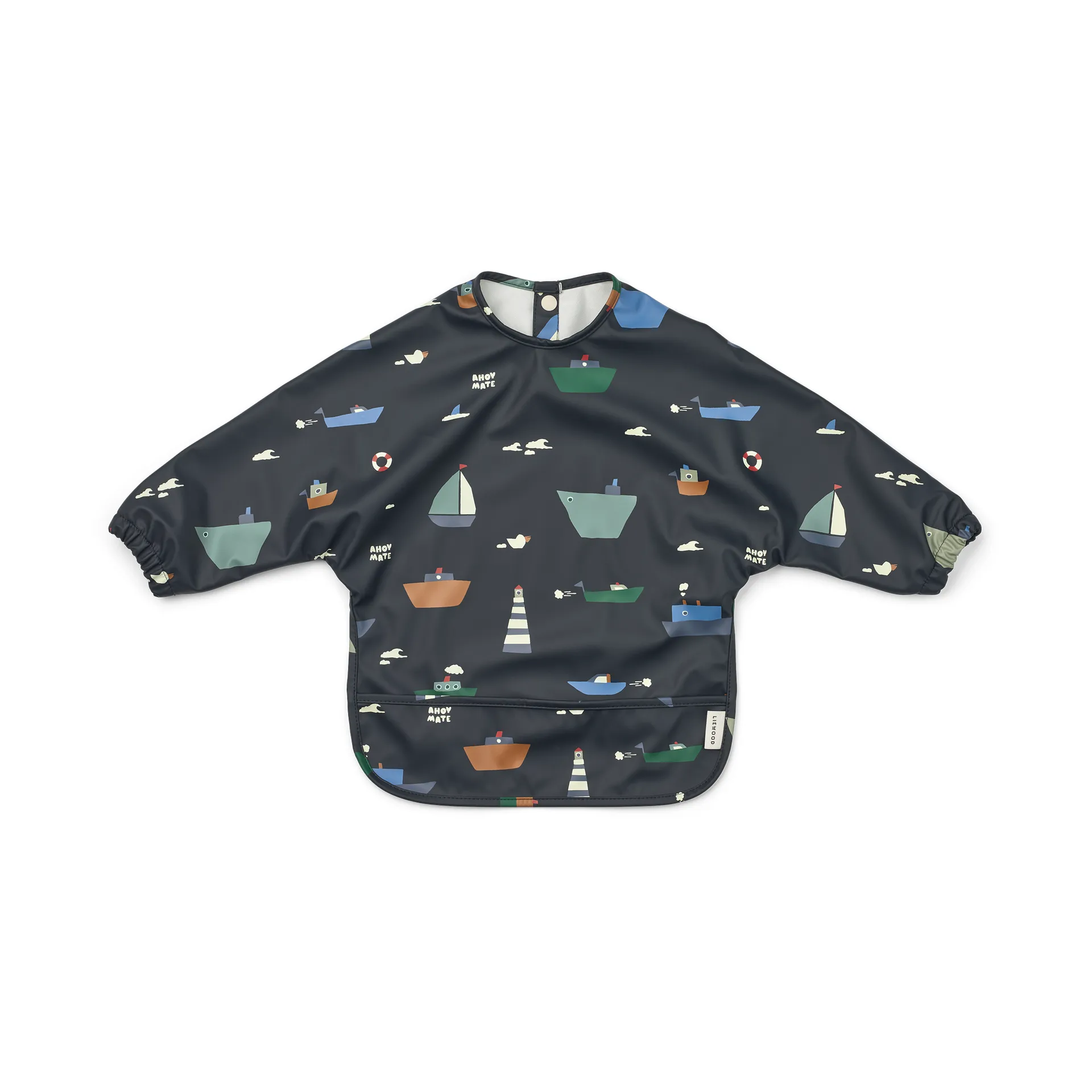 Liewood Merle Cape Bib Spiseforklæde - Sailing/Classic Navy