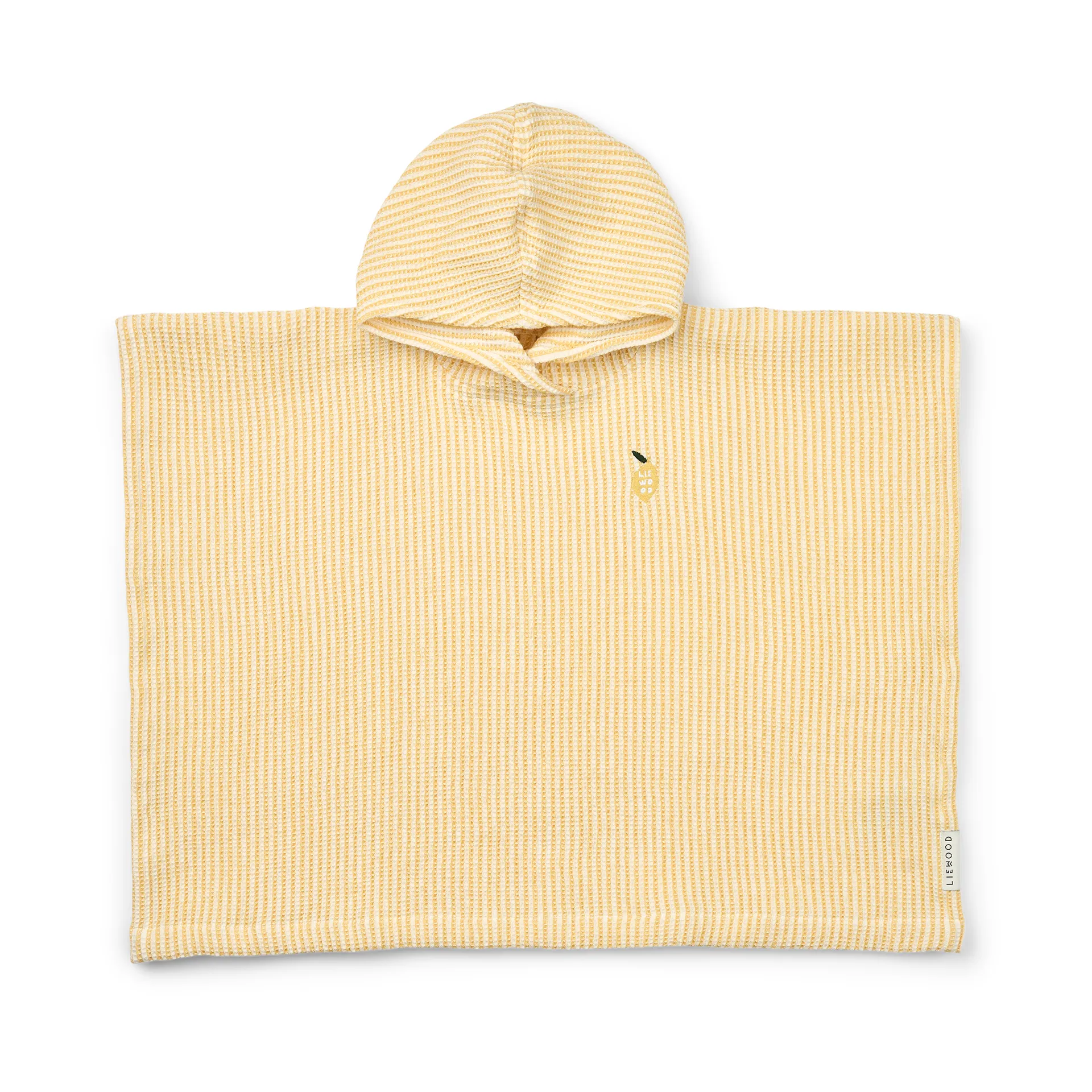 Liewood Paco badeponcho lemon yellow creme de la creme stripe 3-4 år billede