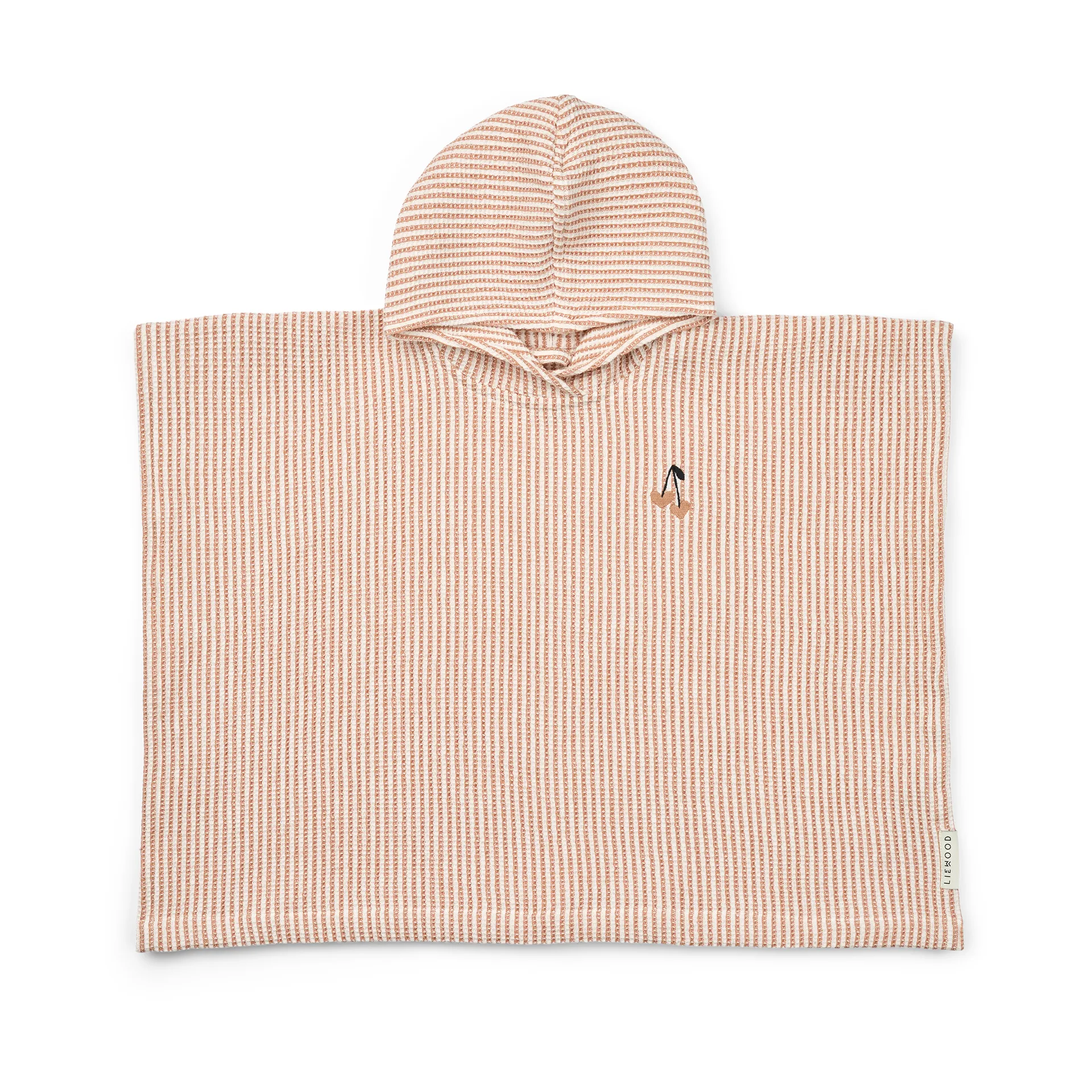 Liewood Paco Poncho - Broderet - Y/D Stripe Tuscany Rose/Creme de la Creme