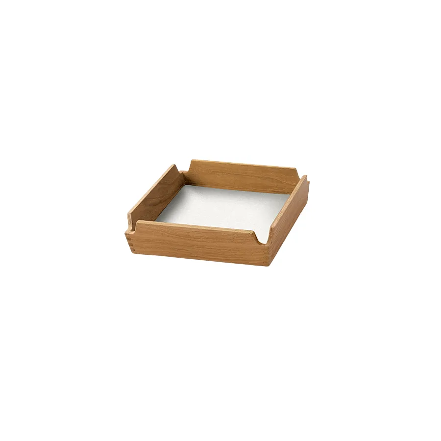 LIND DNA Airy Nupo bakke Pure white-teak, mini